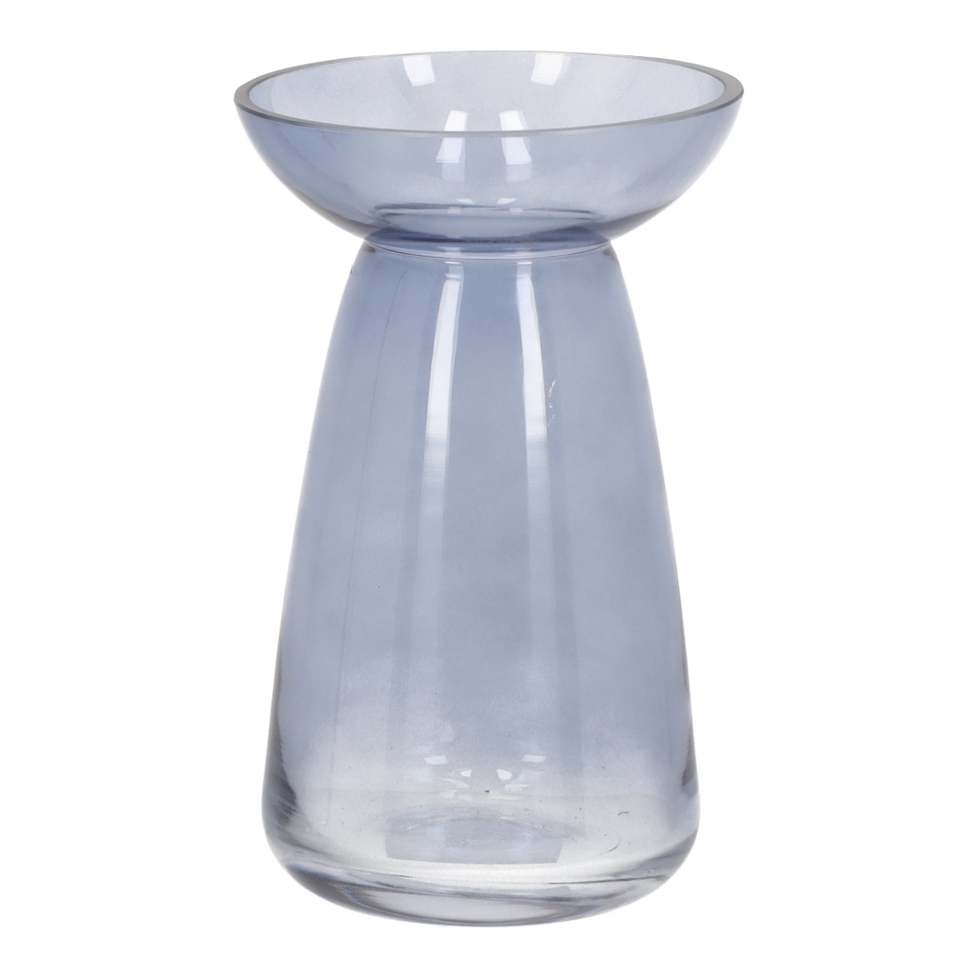 Vaas glas 18 cm blauw Vaas glas 18 cm blauw
