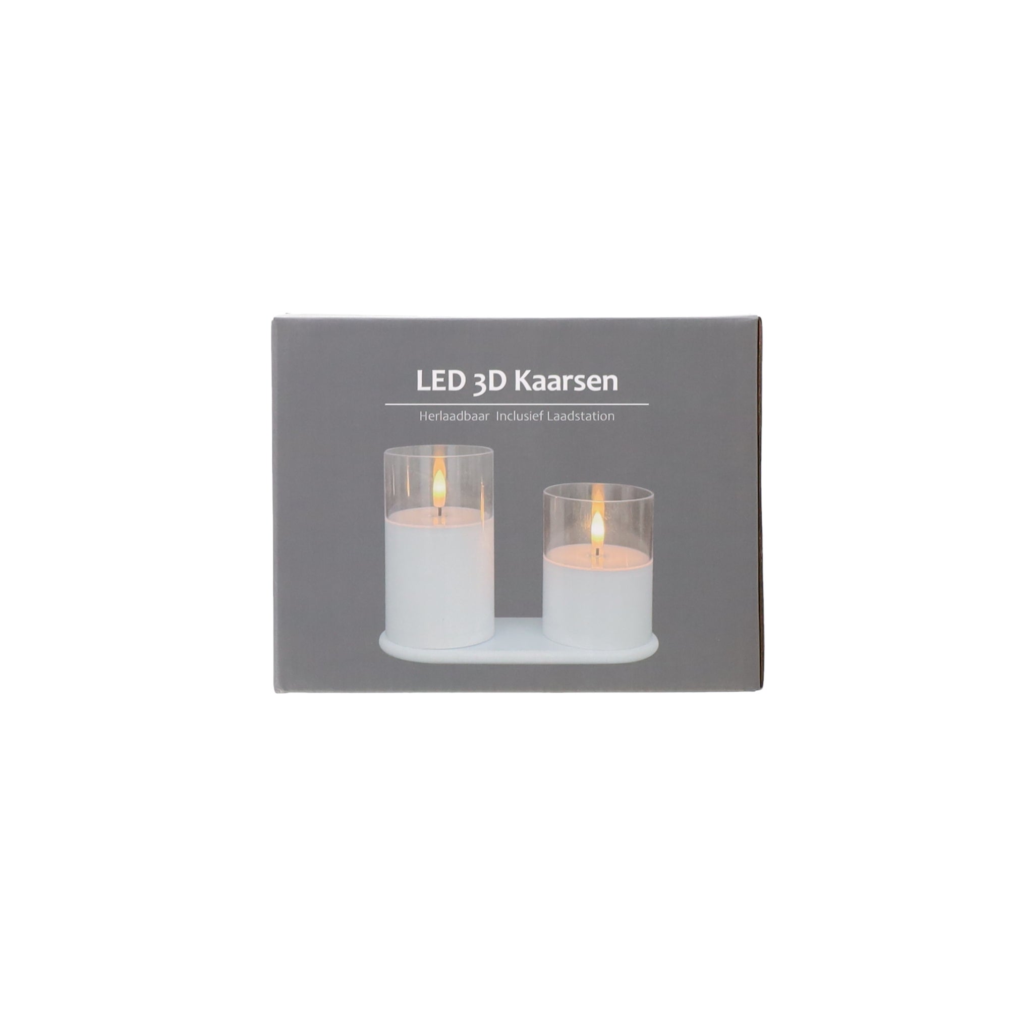 Kaars LED set 2 wit oplaadbaar Kaars LED set 2 wit oplaadbaar