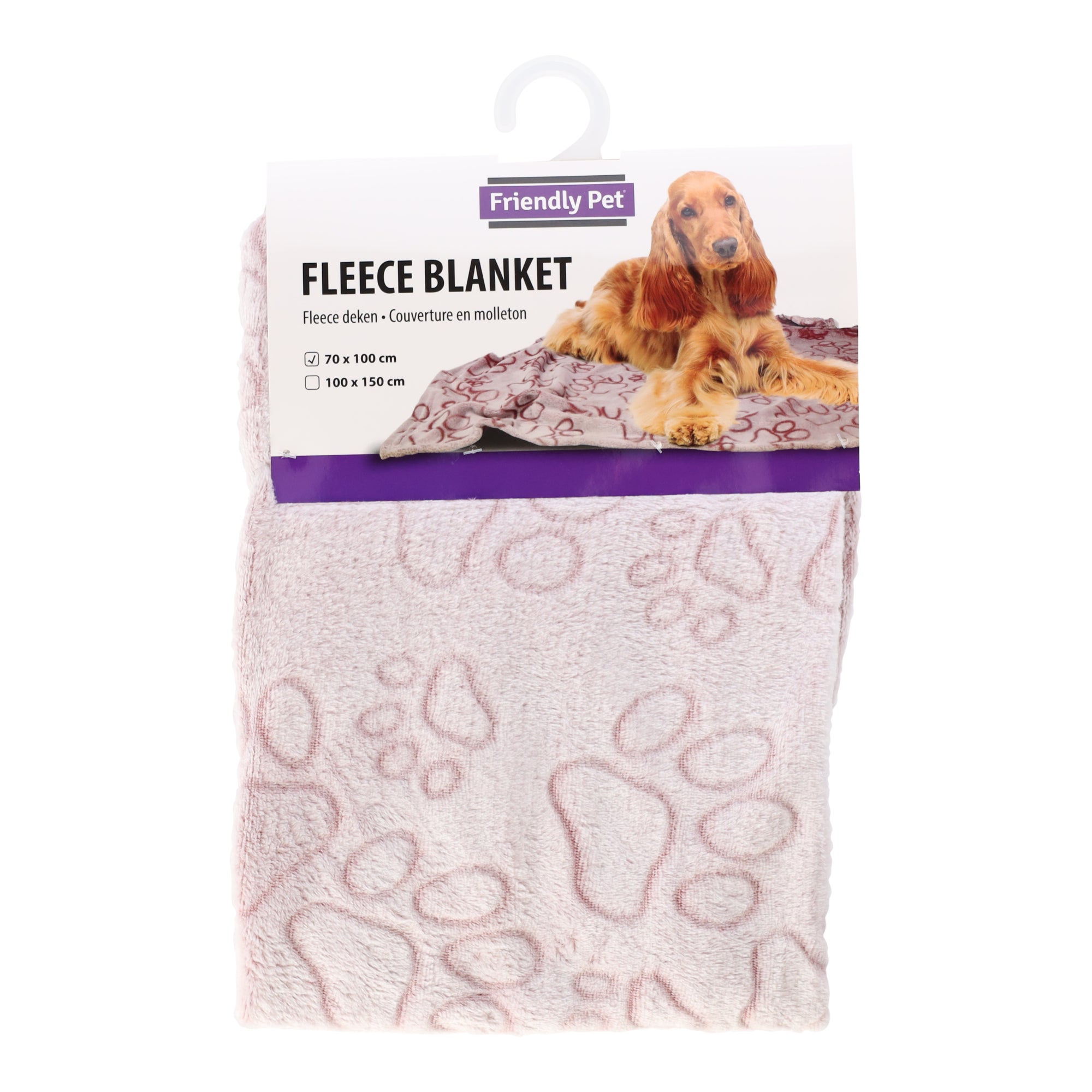 Deken hond poot oud roze Deken hond poot oud roze