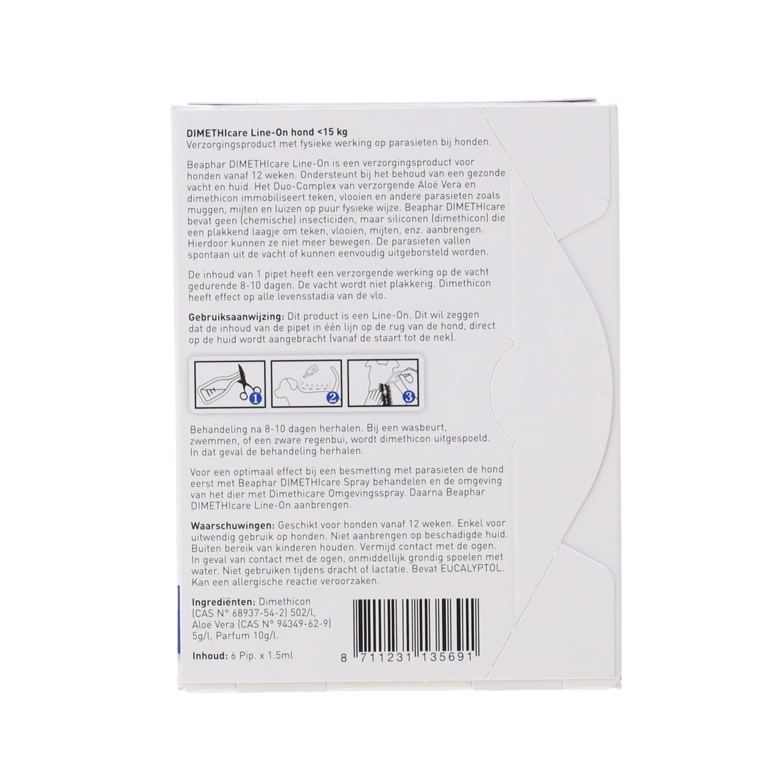 Vlooiendr hond dimethicare 15kg Vlooiendr hond dimethicare 15kg