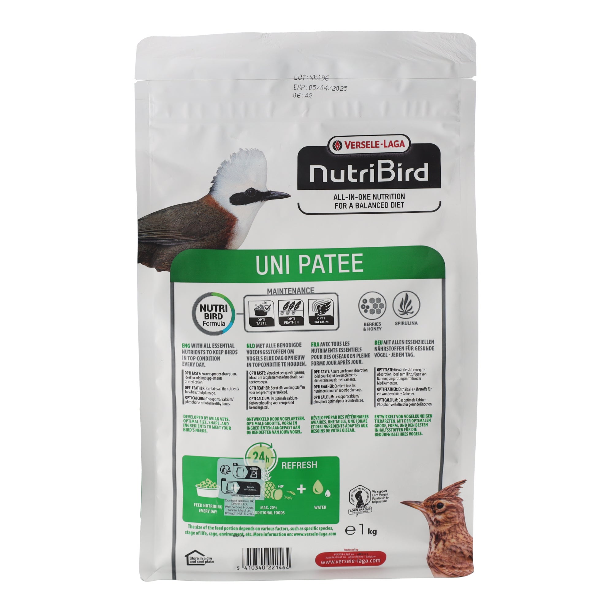 Universeelvoer uni patee 1kg Orlux Universeelvoer uni patee 1kg Orlux