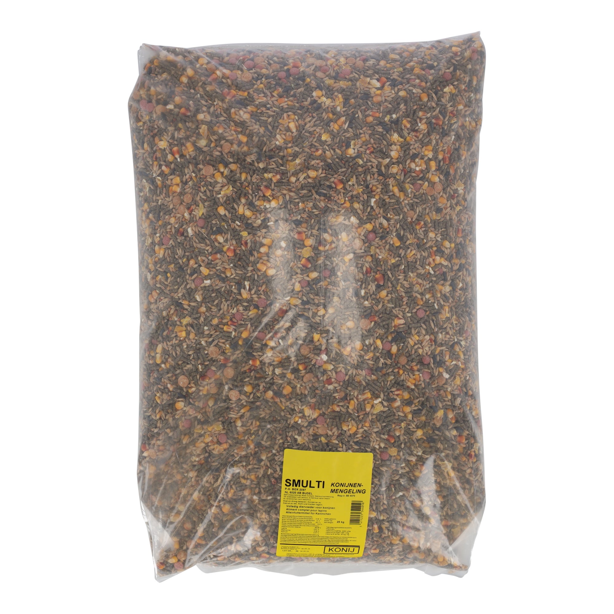 Smulti konijnenkorrel gemengd 25kg Smulti konijnenkorrel gemengd 25kg