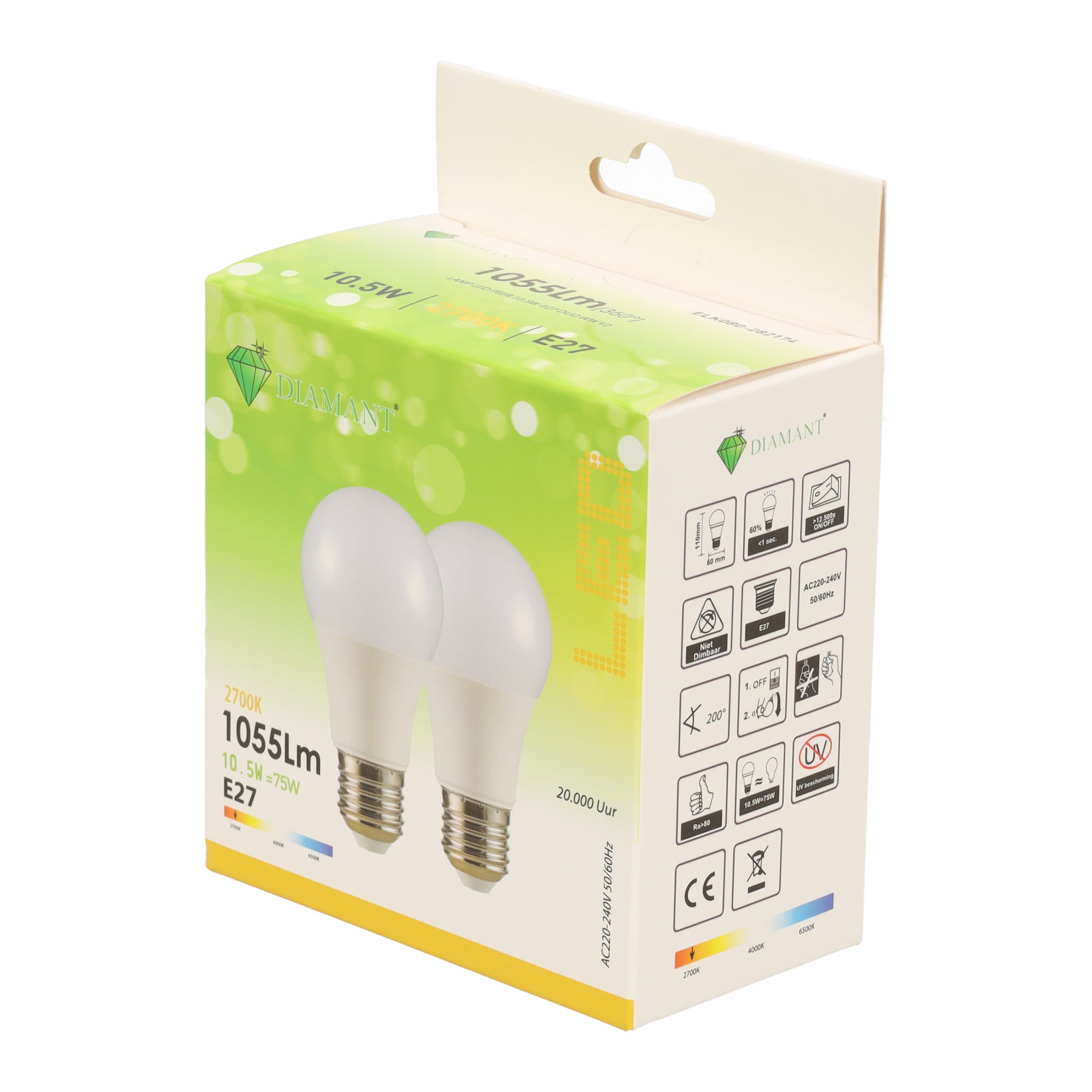 Lamp LED peer 10.5W-E27 duo WW V2 Lamp LED peer 10.5W-E27 duo WW V2