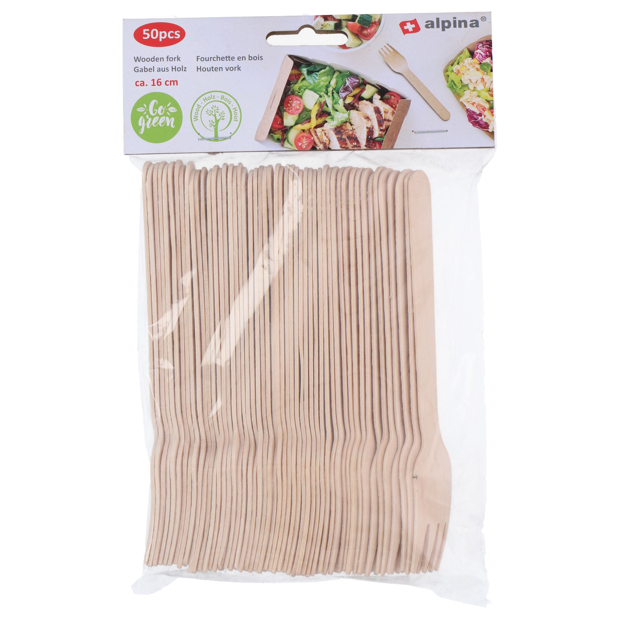 Vork hout 16cm 50st Alpina Vork hout 16cm 50st Alpina