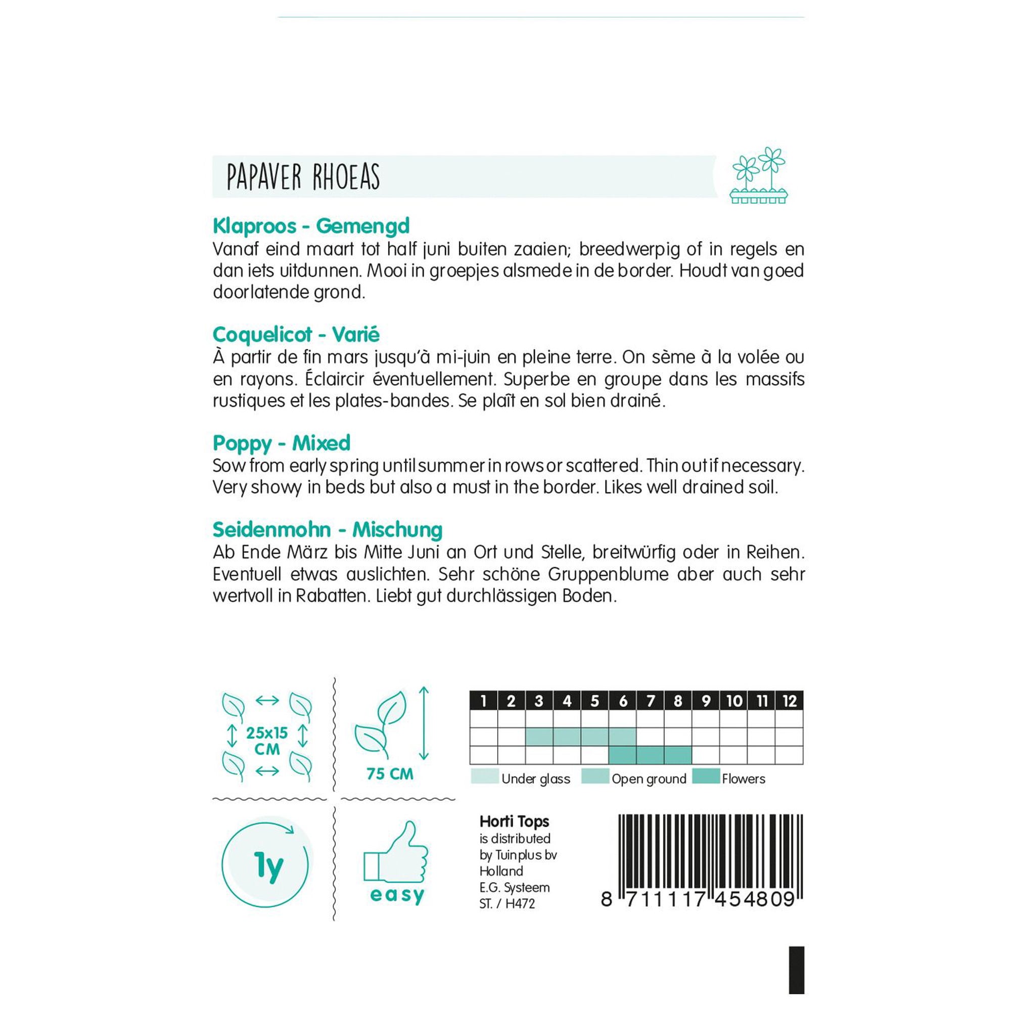 Klaproos mix Klaproos mix