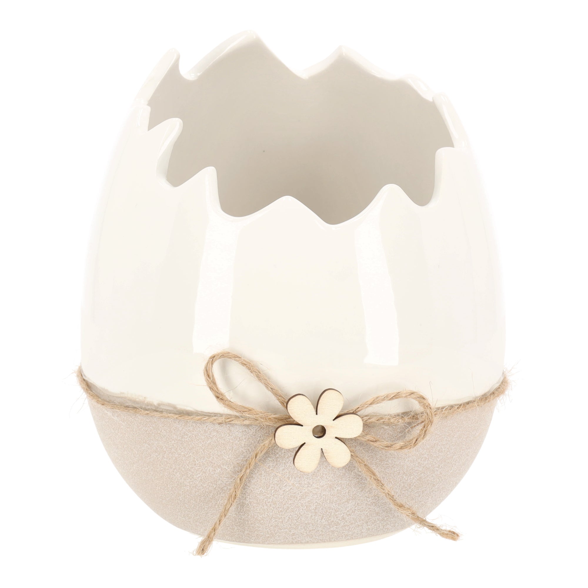 Ei wit grijs 15cm Ei wit grijs 15cm