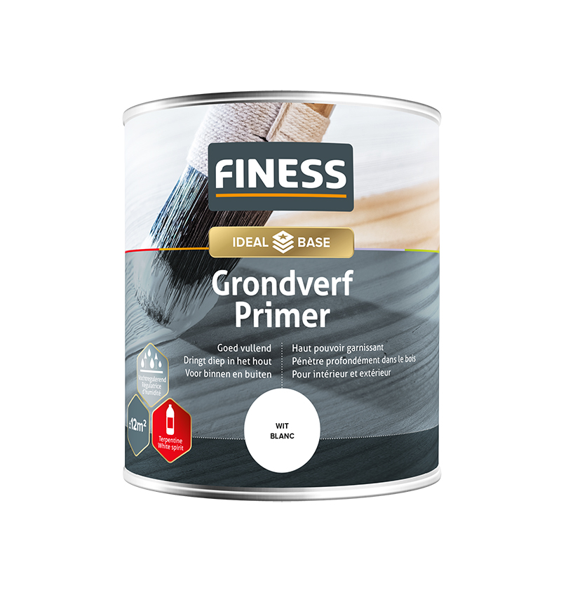 Finess grondverf 750ml | wit | Finess