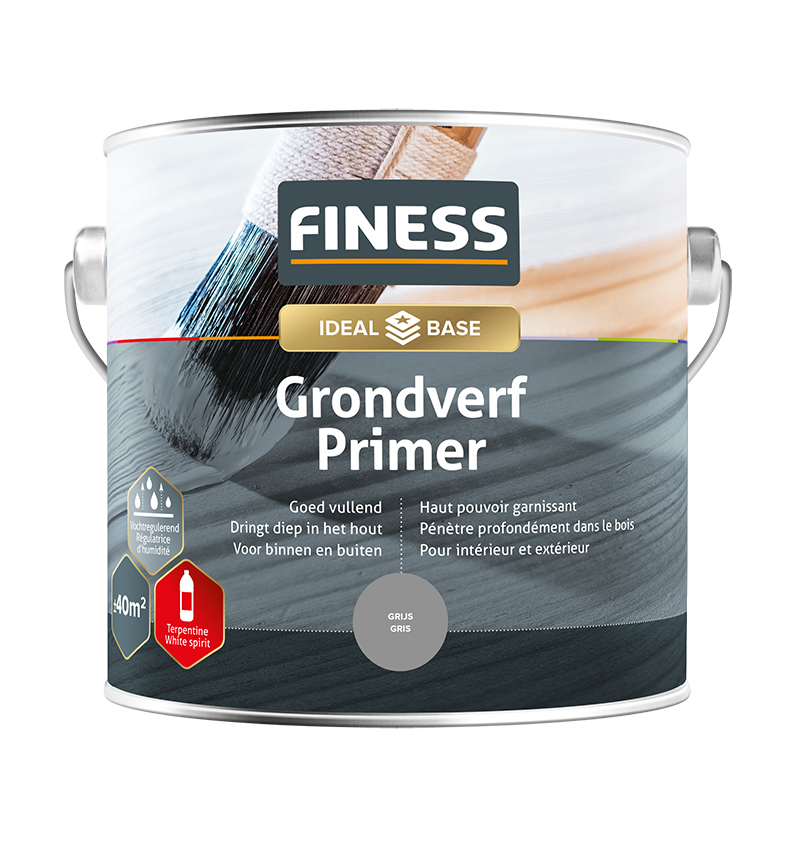 Finess grondverf 2.5L | grijs | Finess