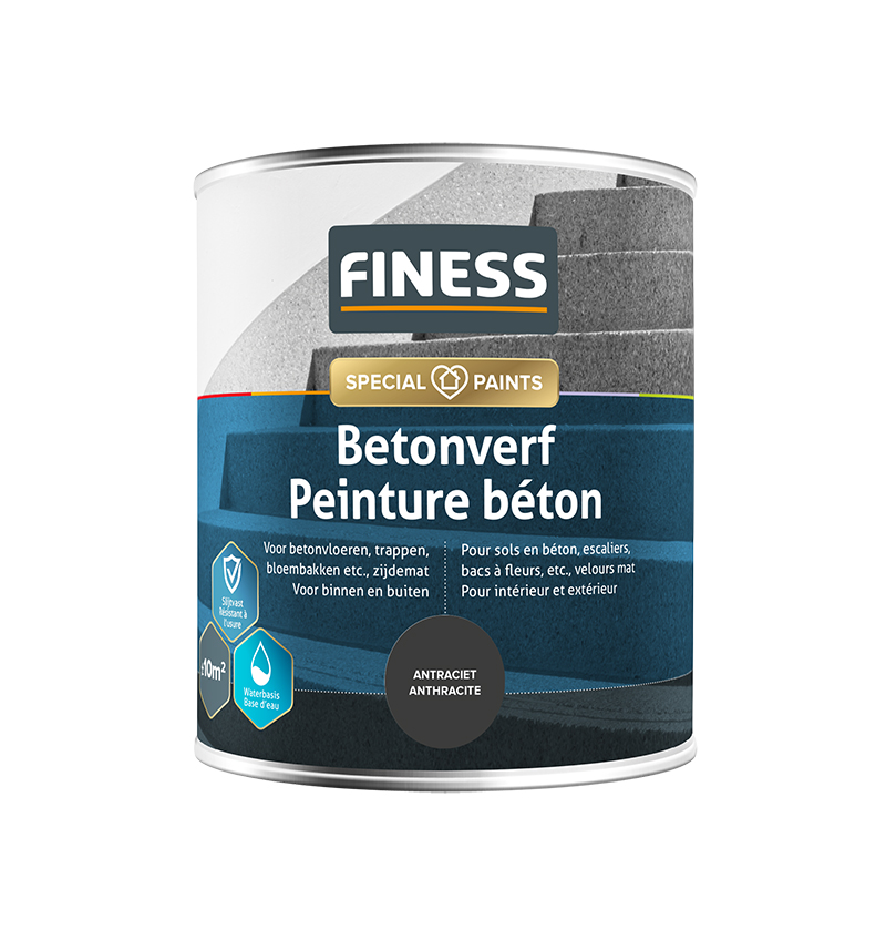 Finess Betonverf 750 ml | antraciet | RAL 1454 | Finess