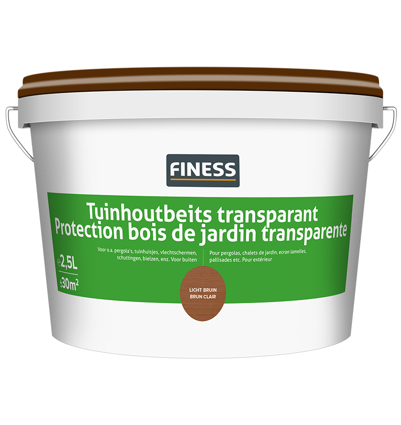 Finess Tuinbeits 2.5L | licht bruin | transparant | Promo