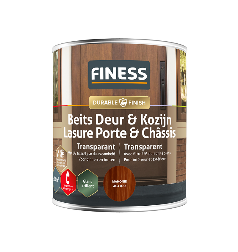Finess UV beits 750ml | mahonie | transparant | Finess