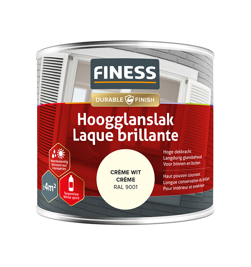 Finess Hoogglans 250ml | crème wit 14204 | hoogglans | Finess