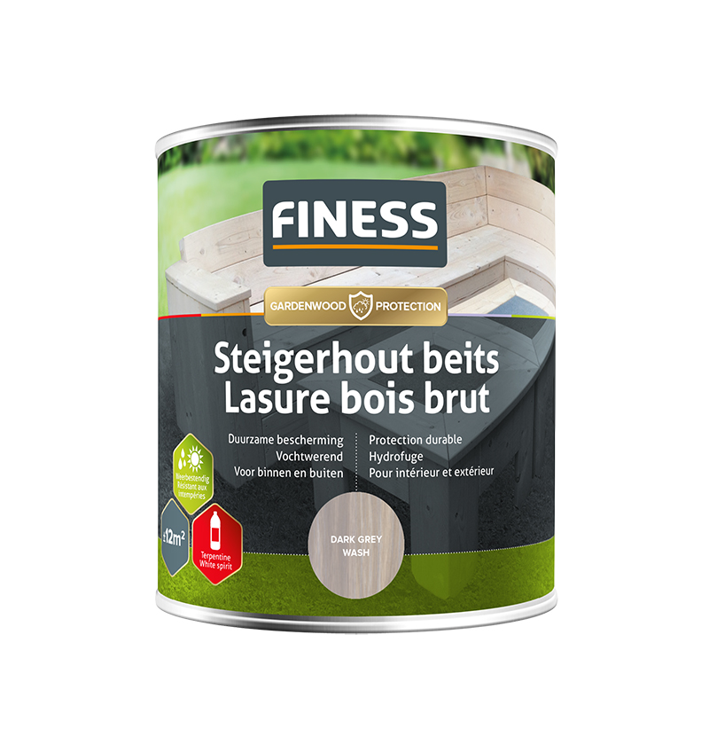 Finess Steigerhoutbeits  750ml | dark greywash | steigerhoutbeits | Finess