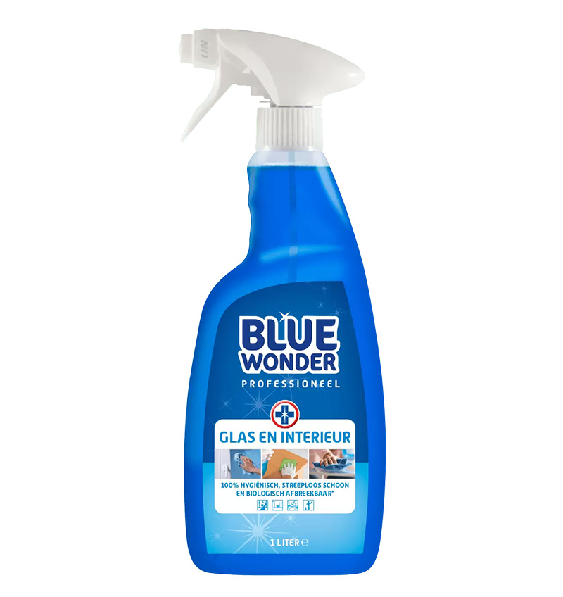Professioneel Glas en Interieur-reiniger Spray Blue Wonder | 1 liter