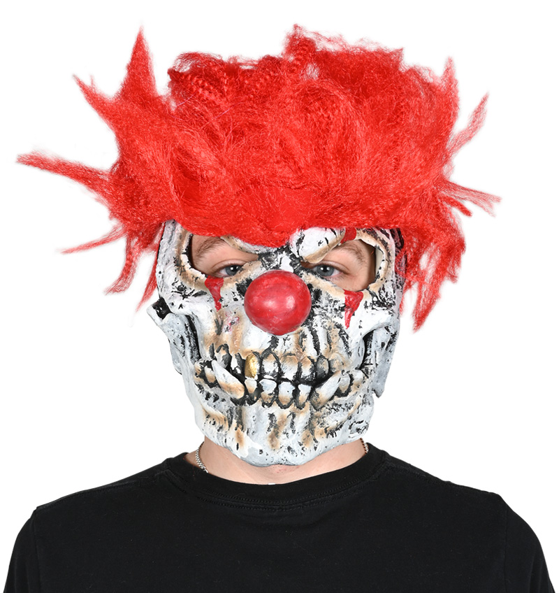 Masker clown rood haar Halloween