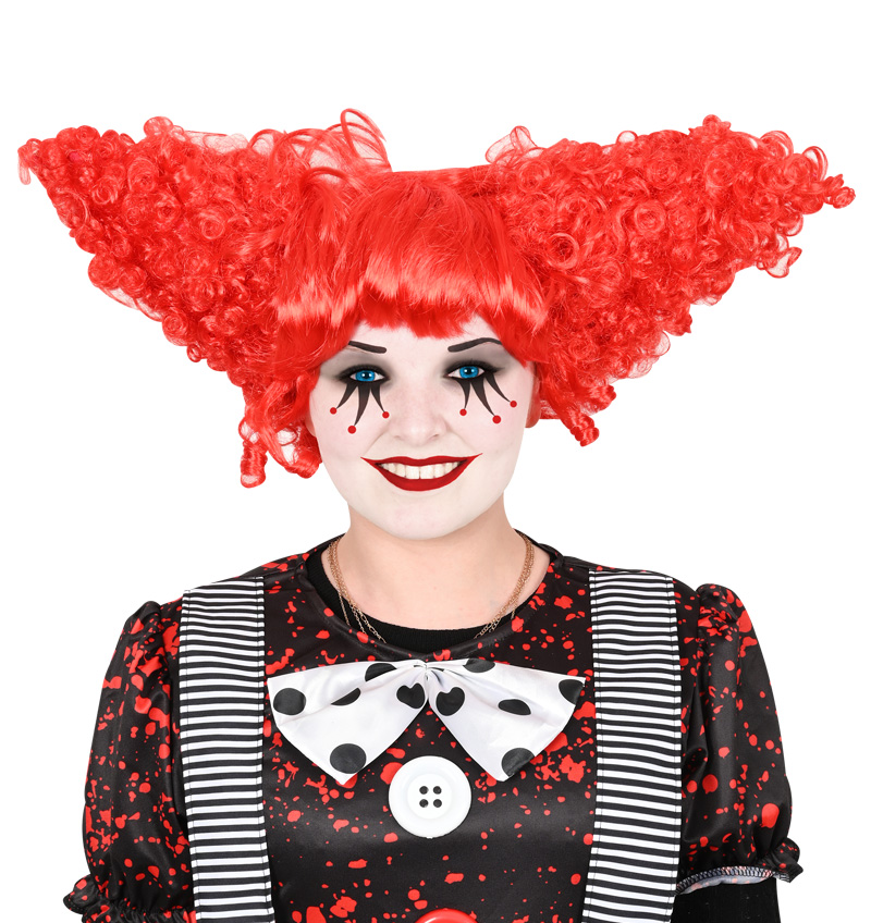 Pruik horror clown rood Halloween